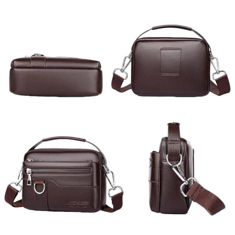 WEIXIER D894 Men Multi-Functional Waterproof Crossbody Bag Minimalist Portable Shoulder Bag - Brown