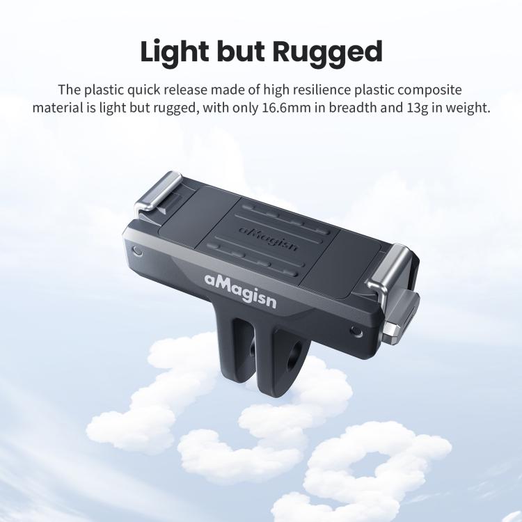 aMagisn TN10 Bidirectional Magnetic Quick Release Mount For DJI Nano / Osmo 360 / Action 5 Pro / 4 / 3 - Black