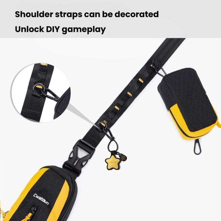 For DJI Osmo Pocket 3 Cwatcun D225 Small Organizer Bag Protective Multifunctional Sports Camera Bag - Black Yellow