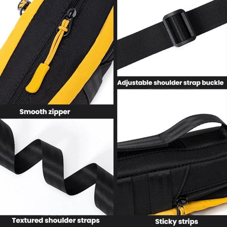 For DJI Osmo Pocket 3 Cwatcun D225 Small Organizer Bag Protective Multifunctional Sports Camera Bag - Black Yellow