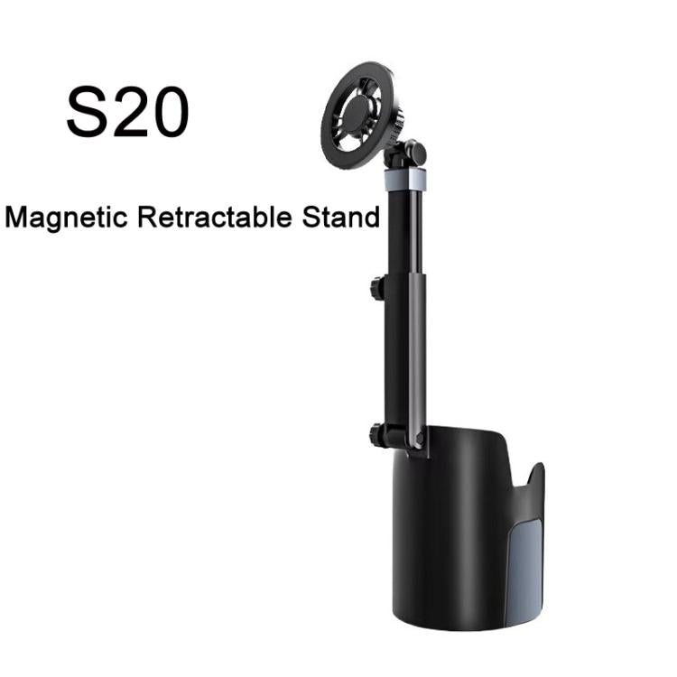 Car Cup Holder Expansion Bracket, Model: S20 Magnetic Retractable Stand