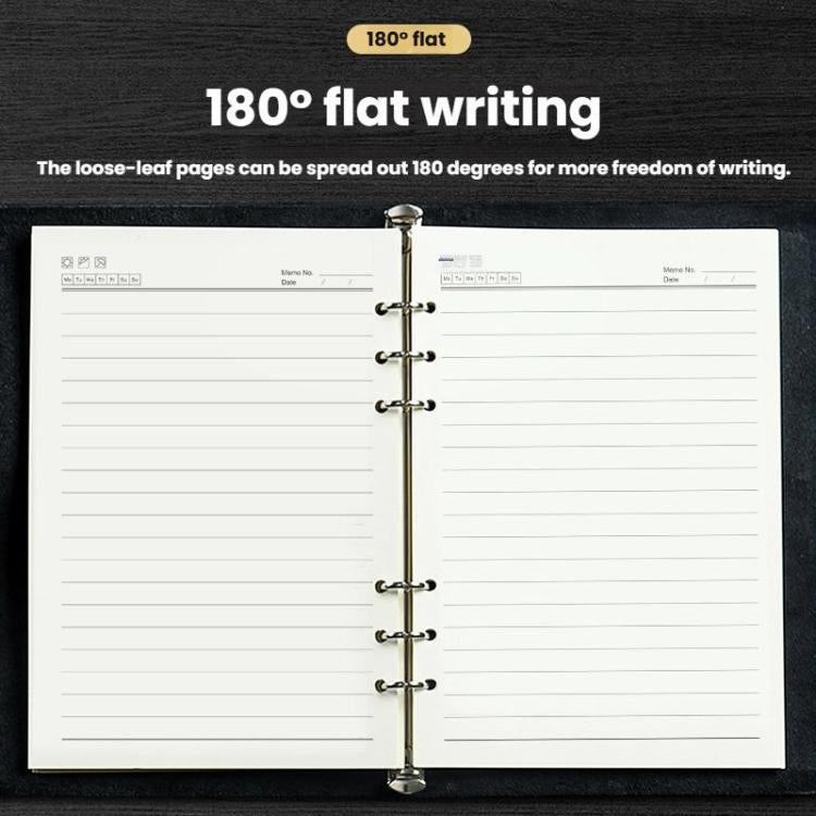 A5 Genuine Leather Travel Journal Refillable Notebook with Vintage Soft Cover & Antique Brass Buckle Closure
