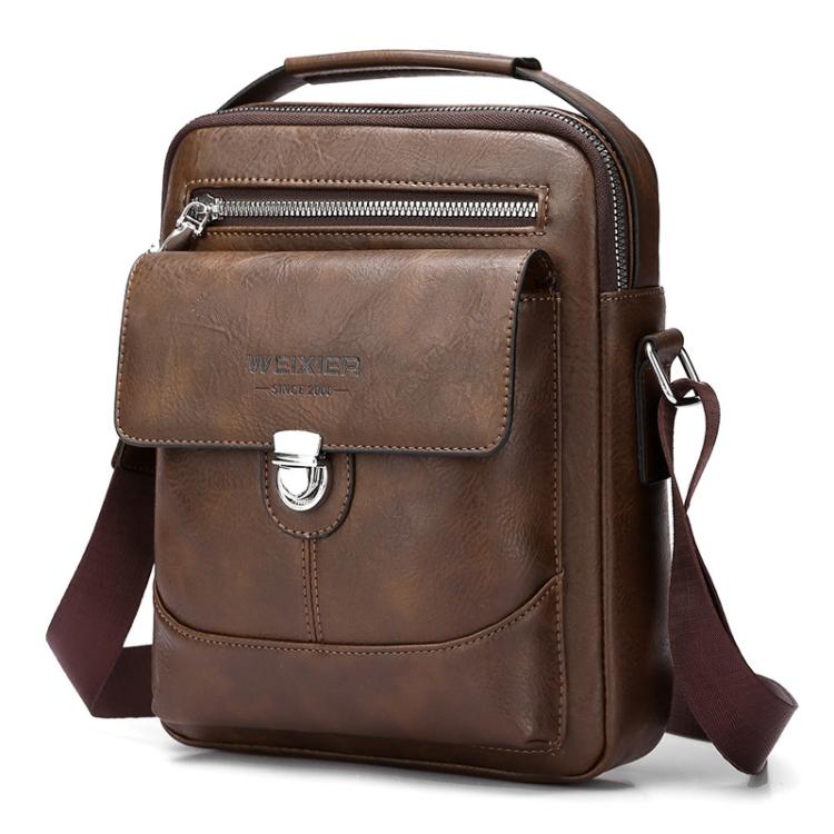 WEIXIER D835 Men Business Commuting Crossbody Bag Versatile Large-Capacity Waterproof Shoulder Bag