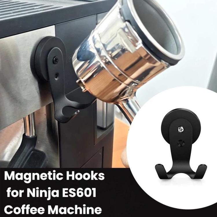 Magnetic Hooks for Ninja ES601 Coffee Machines Coffee Handle Storage Rack - Black