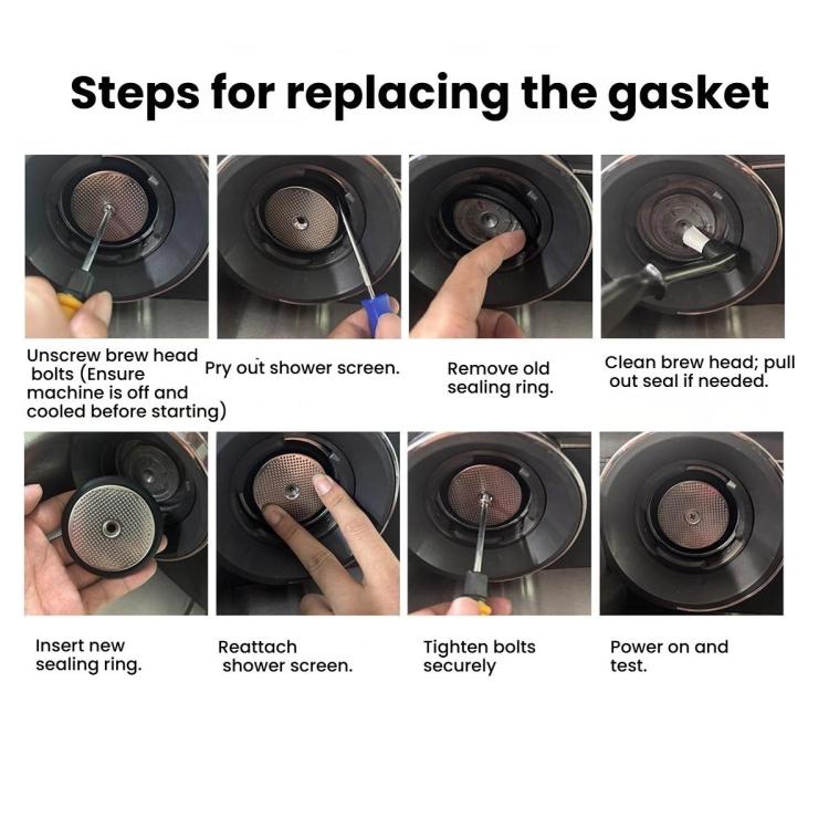 Silicone Gasket Replacement For Ninja Premier Series ES601 / ES655 / ES701 Group Head Seal - Black