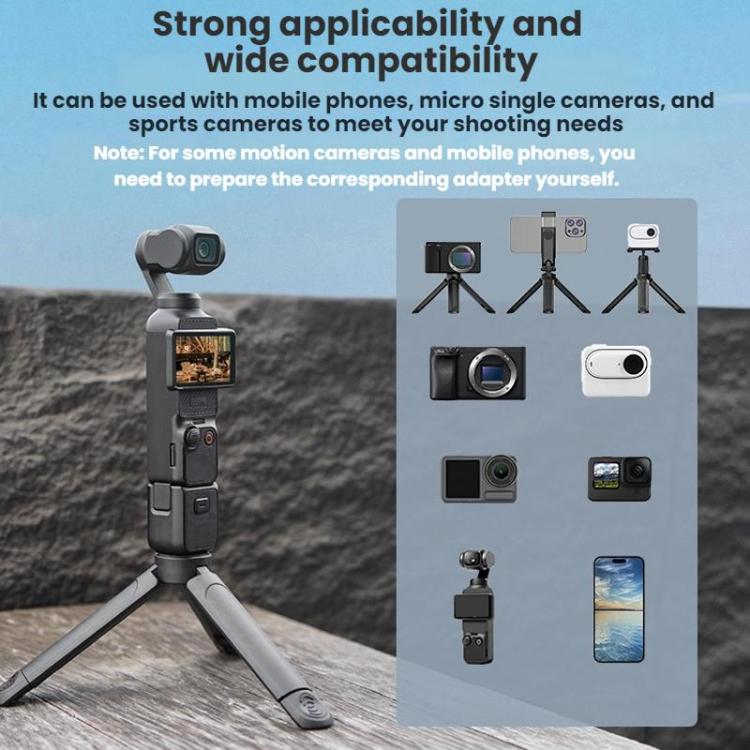 Flymile Action Camera Tripod For DJI Osmo Pocket 3 / Action 4 / Insta360 X5 / GoPro, Style: Tripod Extension with Copper Nut Adapter