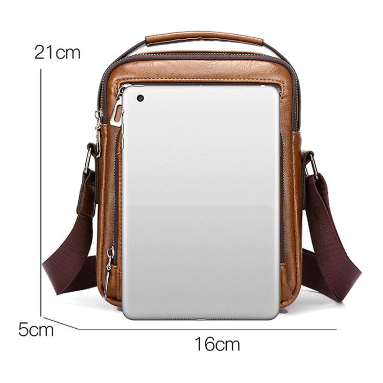 WEIXIER D845 Men Business Casual Commuting Bag Large-Capacity Handheld Crossbody Bag, Spec: Vertical Black