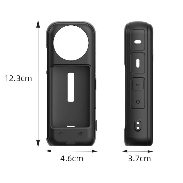 For Insta360 X4 Flymile Dust-proof Silicone Protective Cover - Black