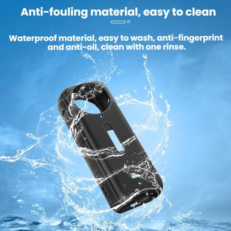 For Insta360 X4 Flymile Dust-proof Silicone Protective Cover - Black