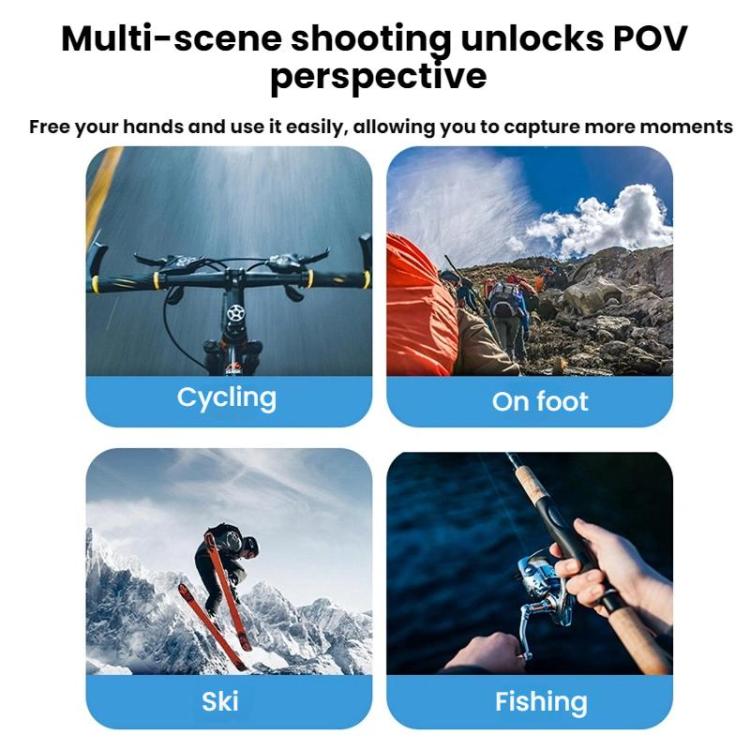 Flymile Neck-Mounted Magnetic Action Camera Bracket For DJI Osmo 360 / Pocket 3 / Action 5 Pro / Insta360 X5 - Black