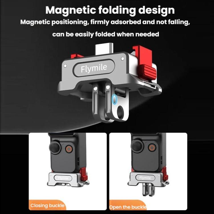 For DJI Osmo Pocket 3 Flymile Dual-Port 1/4" Thread Magnetic Quick-Release Charging Adapter - PO3037