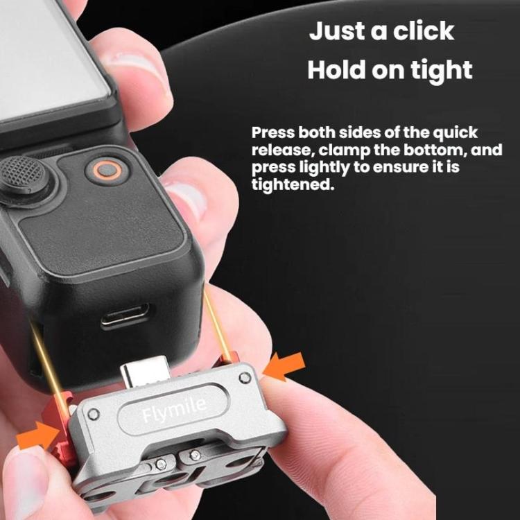 For DJI Osmo Pocket 3 Flymile Dual-Port 1/4" Thread Magnetic Quick-Release Charging Adapter - PO3037