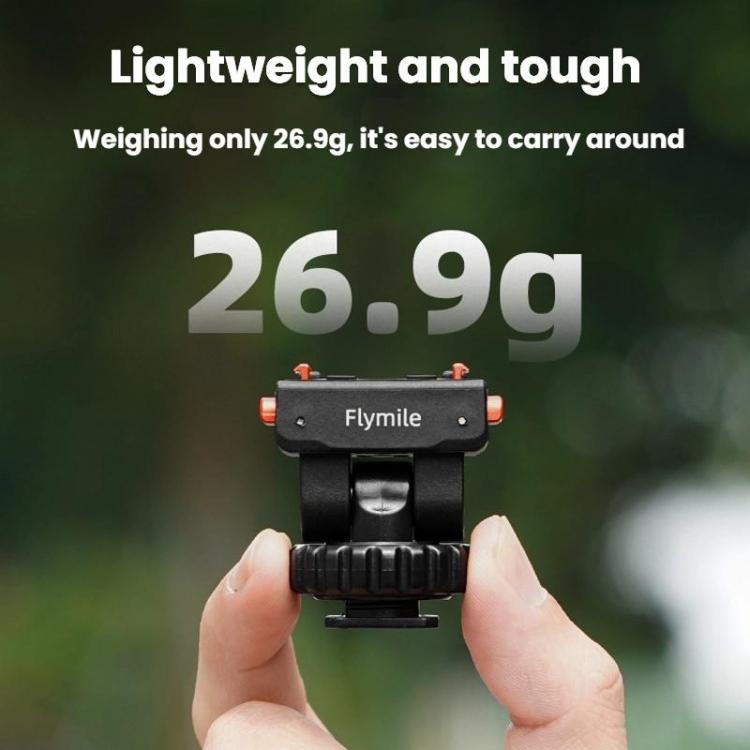 For Insta360 Flymile Quick-Release Cold Shoe Gimbal Magnetic Expansion Bracket - Black