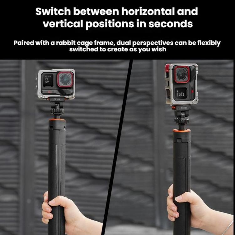 For Insta360 Flymile Quick-Release Cold Shoe Gimbal Magnetic Expansion Bracket - Black