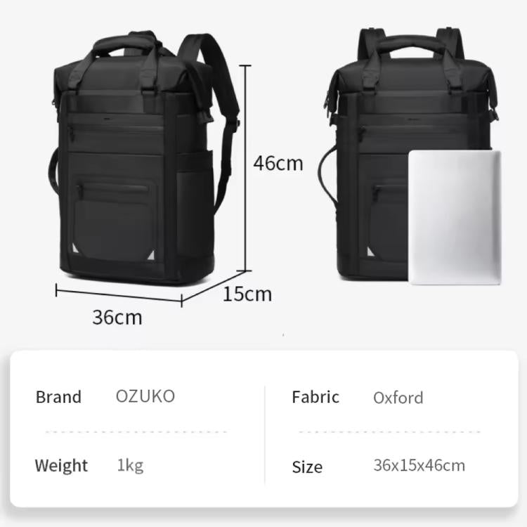 OZUKO 25L Business Laptop Backpack for Men Water-Resistant Large Capacity Computer Bag for Travel & Commuting