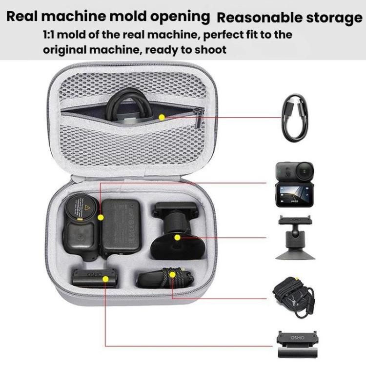 For DJI OSMO Nano RCSTQ Storage Bag Portable Hard Shell Waterproof Protective Case - Gray
