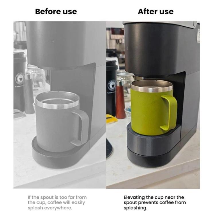 For Keurig K-Mini Coffee Maker Extra Tall Anti-Splash Drip Tray Easy-Install Replacement Part - Black