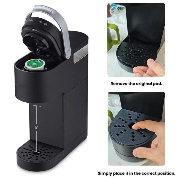 For Keurig K-Mini Coffee Maker Extra Tall Anti-Splash Drip Tray Easy-Install Replacement Part - Black