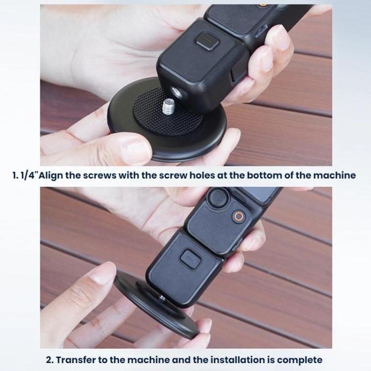 Flymile Aluminum Alloy Desktop Mount For DJI Osmo Pocket 3/Insta360 X4/X5 - Black