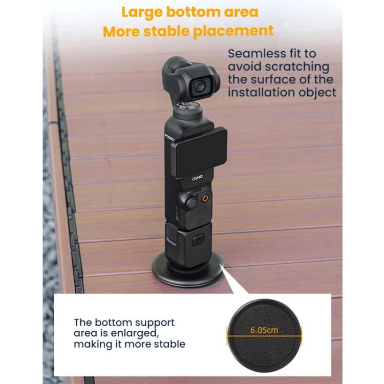 Flymile Aluminum Alloy Desktop Mount For DJI Osmo Pocket 3/Insta360 X4/X5 - Black