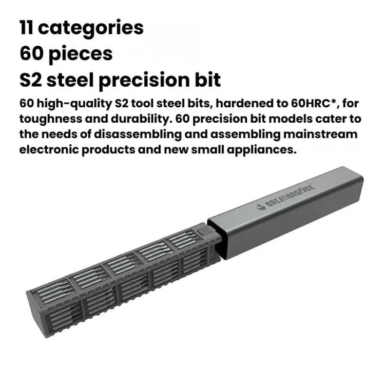 CREATIONSPACE HCS01A 71pcs Multi-Functional Manual Screwdriver Set Mobile Phone Computer Repair Disassembly Tool Kit