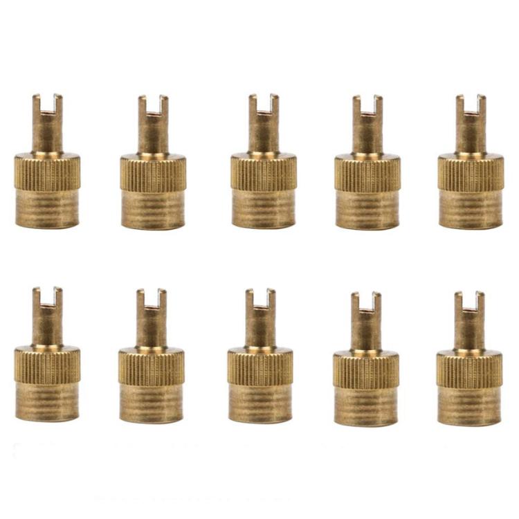 10pcs Car Tire Tool Cap Inflatable Valve - Copper