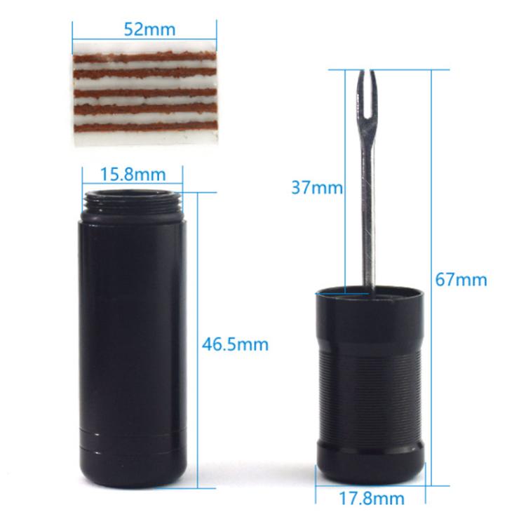 2pcs Emergency Tire Repair Rubber Strips Bicycle Repair Tool Fork - Black