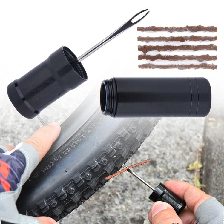2pcs Emergency Tire Repair Rubber Strips Bicycle Repair Tool Fork - Black