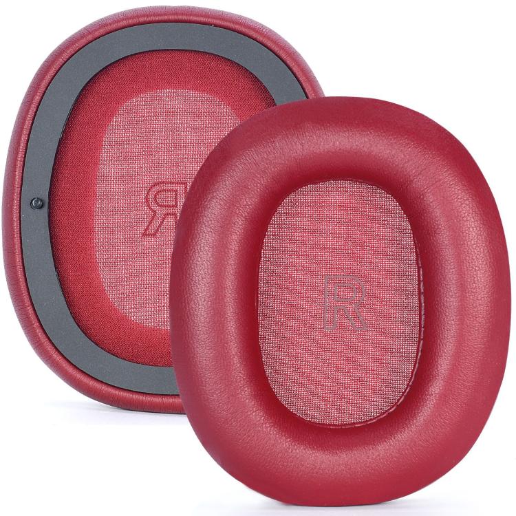 1pair Ear Pads For Bang & Olufsen Beoplay H95 ANC Headphones Genuine Lambskin Ear Cushions With Magnetic Attachment - Red