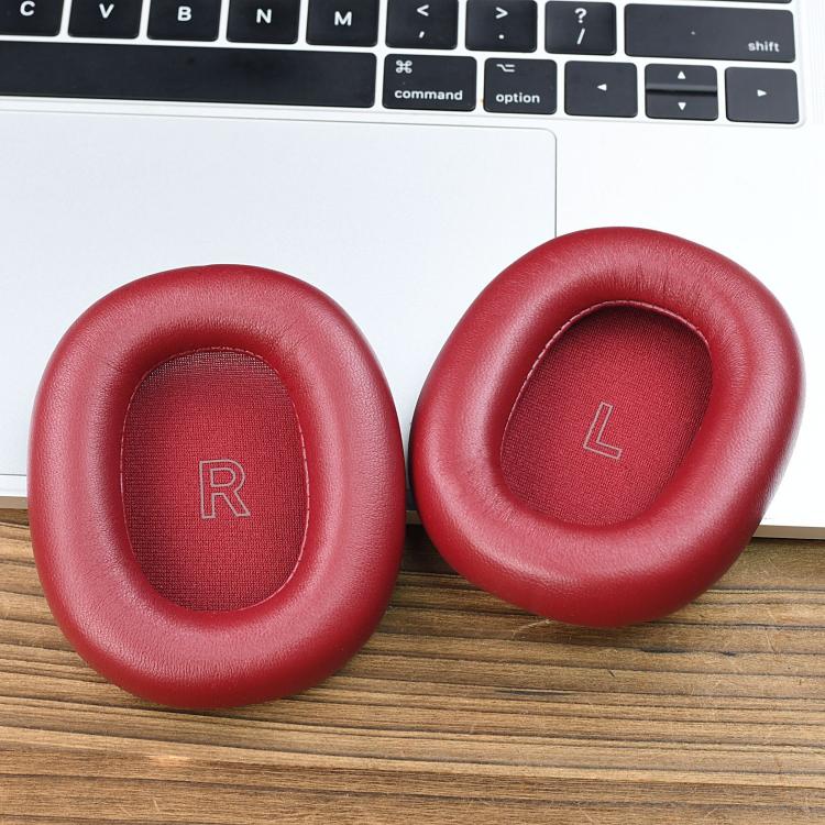 1pair Ear Pads For Bang & Olufsen Beoplay H95 ANC Headphones Genuine Lambskin Ear Cushions With Magnetic Attachment - Red