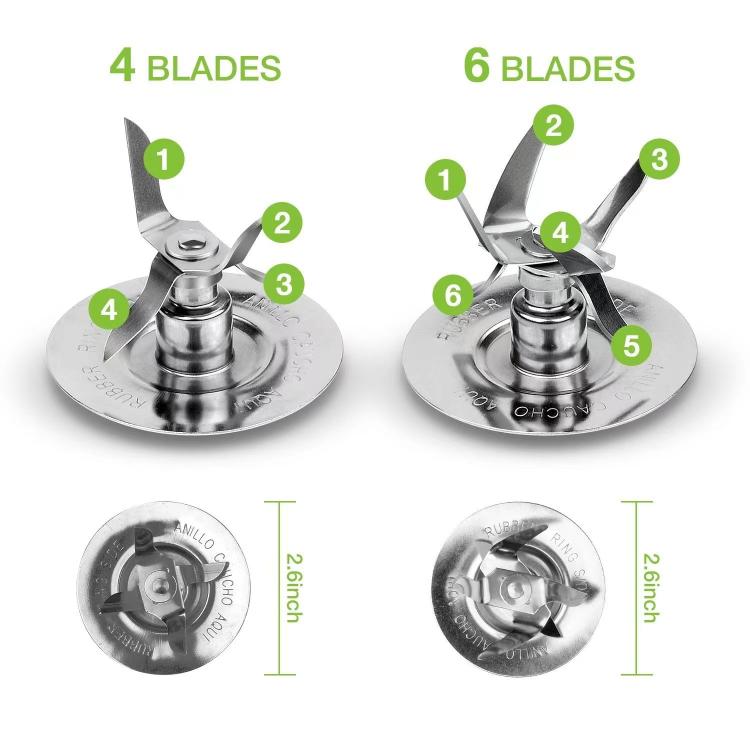 Blender Blade With Gasket For Oster Ice Juicer, Spec: 6-Blade