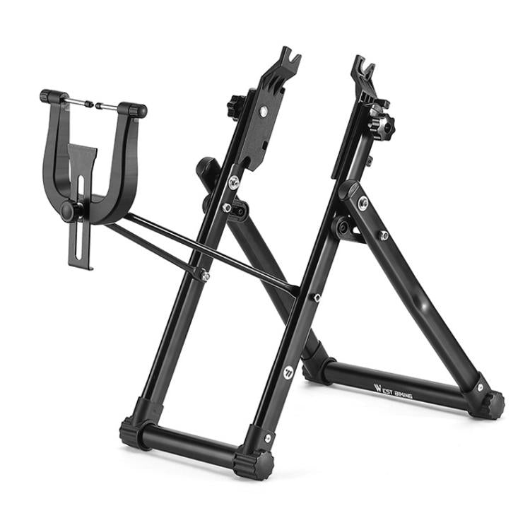WEST BIKING Bicycle Repair Rim Adjustment Station Hub Aligner - Black