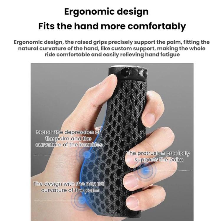 WEST BIKING Comfortable Non-slip Shock-absorbing Breathable Mountain Bike Grips - Black