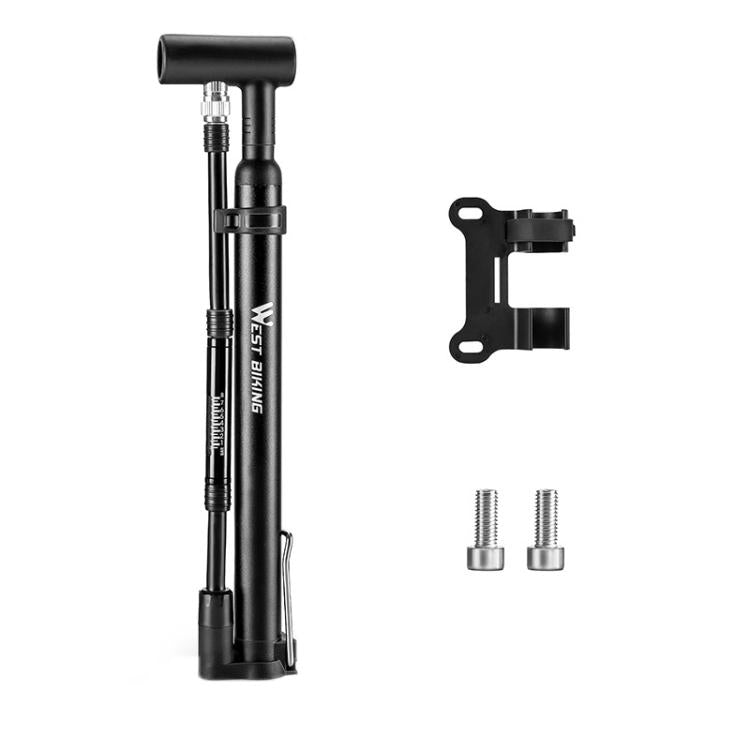 WEST BIKING Mini Portable Bicycle High-Pressure 120PSI Pump - Black