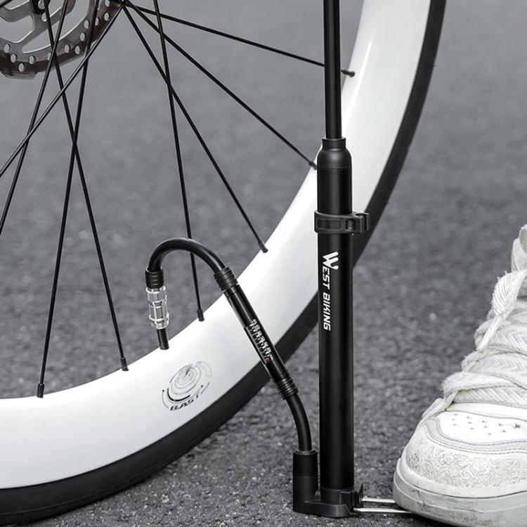 WEST BIKING Mini Portable Bicycle High-Pressure 120PSI Pump - Black