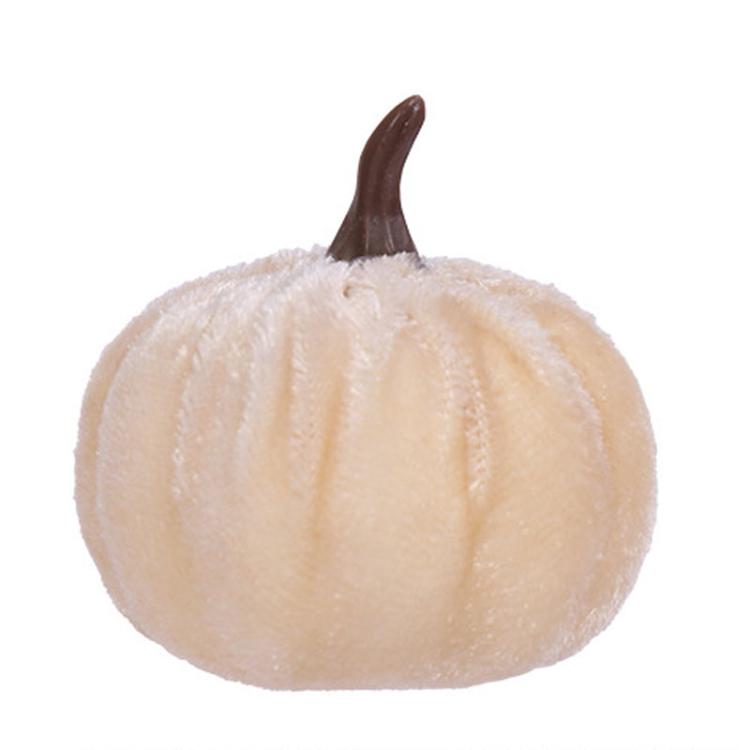 Halloween Flannel Simulation Pumpkin Ornament Holiday Decorations, Size: 6cm