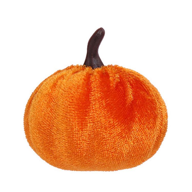 Halloween Flannel Simulation Pumpkin Ornament Holiday Decorations, Size: 6cm