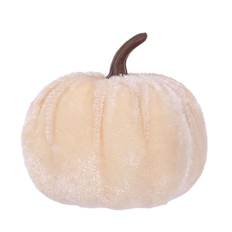 Halloween Flannel Simulation Pumpkin Ornament Holiday Decorations, Size: 8cm