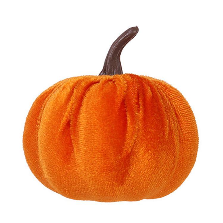 Halloween Flannel Simulation Pumpkin Ornament Holiday Decorations, Size: 8cm