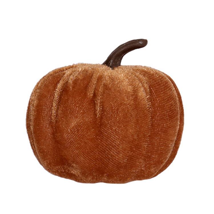Halloween Flannel Simulation Pumpkin Ornament Holiday Decorations, Size: 8cm
