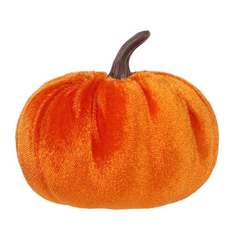 Halloween Flannel Simulation Pumpkin Ornament Holiday Decorations, Size: 10cm