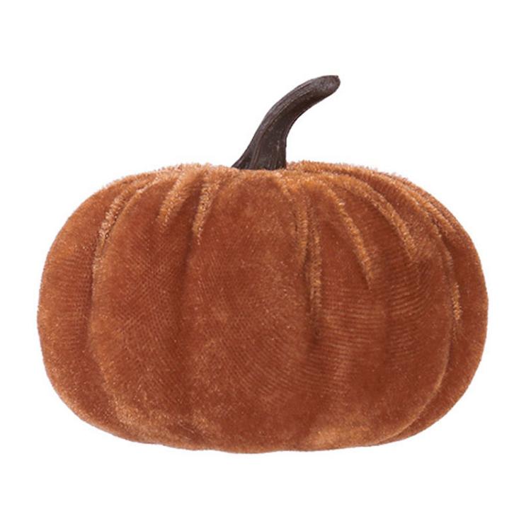 Halloween Flannel Simulation Pumpkin Ornament Holiday Decorations, Size: 10cm