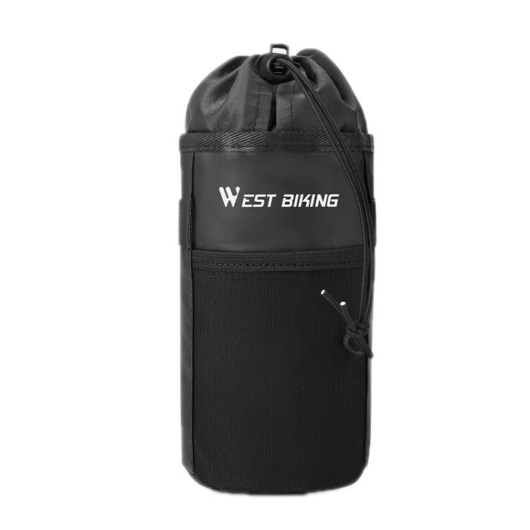 WEST BIKING Handlebar Seatpost Water Bottle Storage Bag For Cycling - Black
