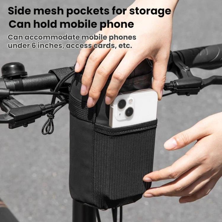 WEST BIKING Handlebar Seatpost Water Bottle Storage Bag For Cycling - Black