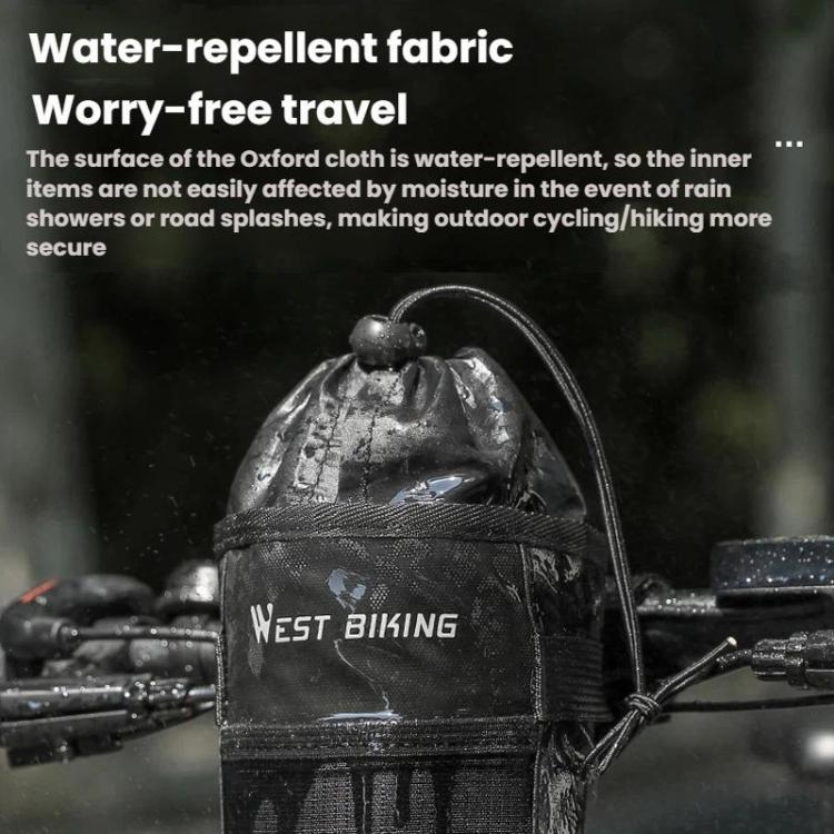 WEST BIKING Handlebar Seatpost Water Bottle Storage Bag For Cycling - Black