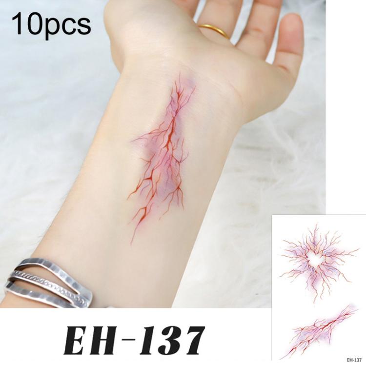 EH-137 10pcs Colorful Waterproof Scar Bruise Temporary Tattoo Stickers Halloween Temporary Tattoo Stickers