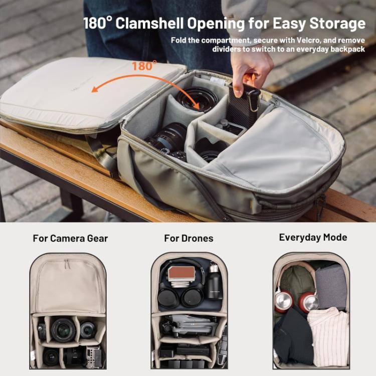 16L 14inch Camera Backpack For Laptop/DSLR/Mirrorless & Drones Creative Shooting & Daily Commute Bag