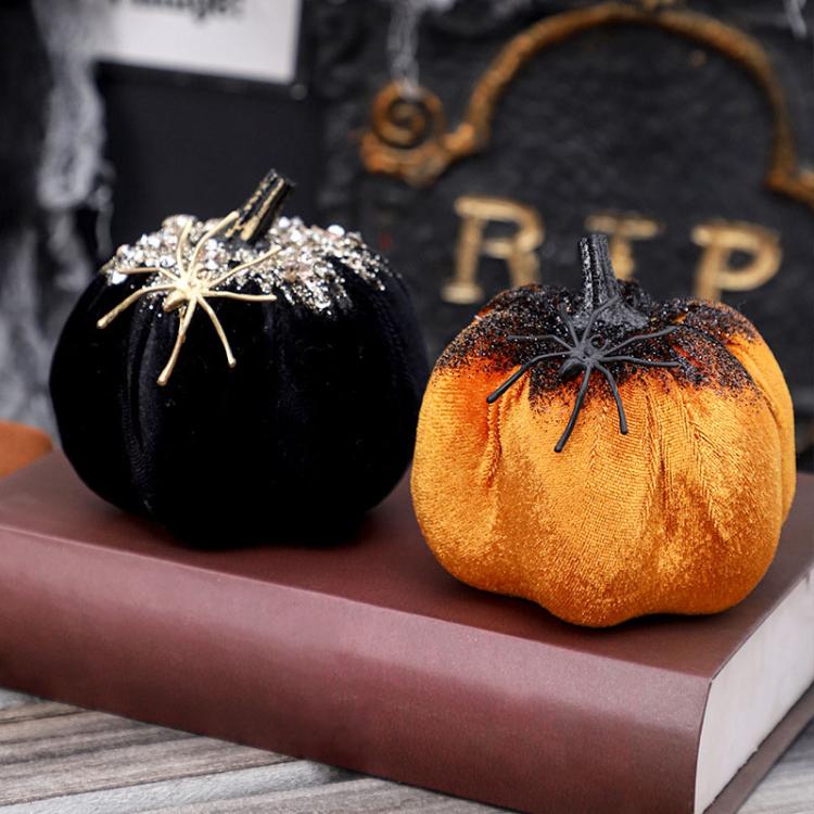 Halloween Decoration Imitation Spider Pumpkin Ornament Doll Holiday Gift