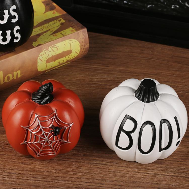 Halloween Resin Pumpkin Decorations Ghost Festival Party Desktop Ornament