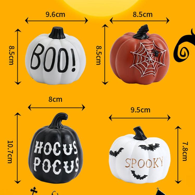 Halloween Resin Pumpkin Decorations Ghost Festival Party Desktop Ornament